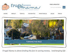 Tablet Screenshot of frugal-mama.com
